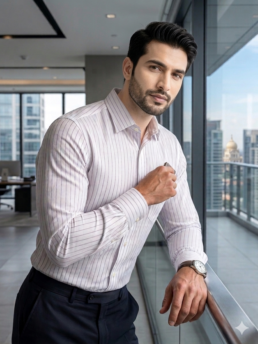 Move - striped cotton shirt