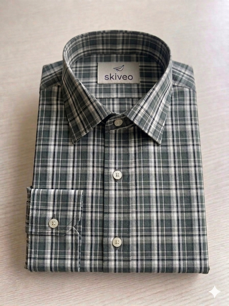 Checkered cotton shirt