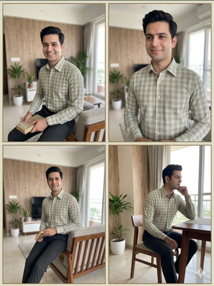 Pista - checkered cotton shirt