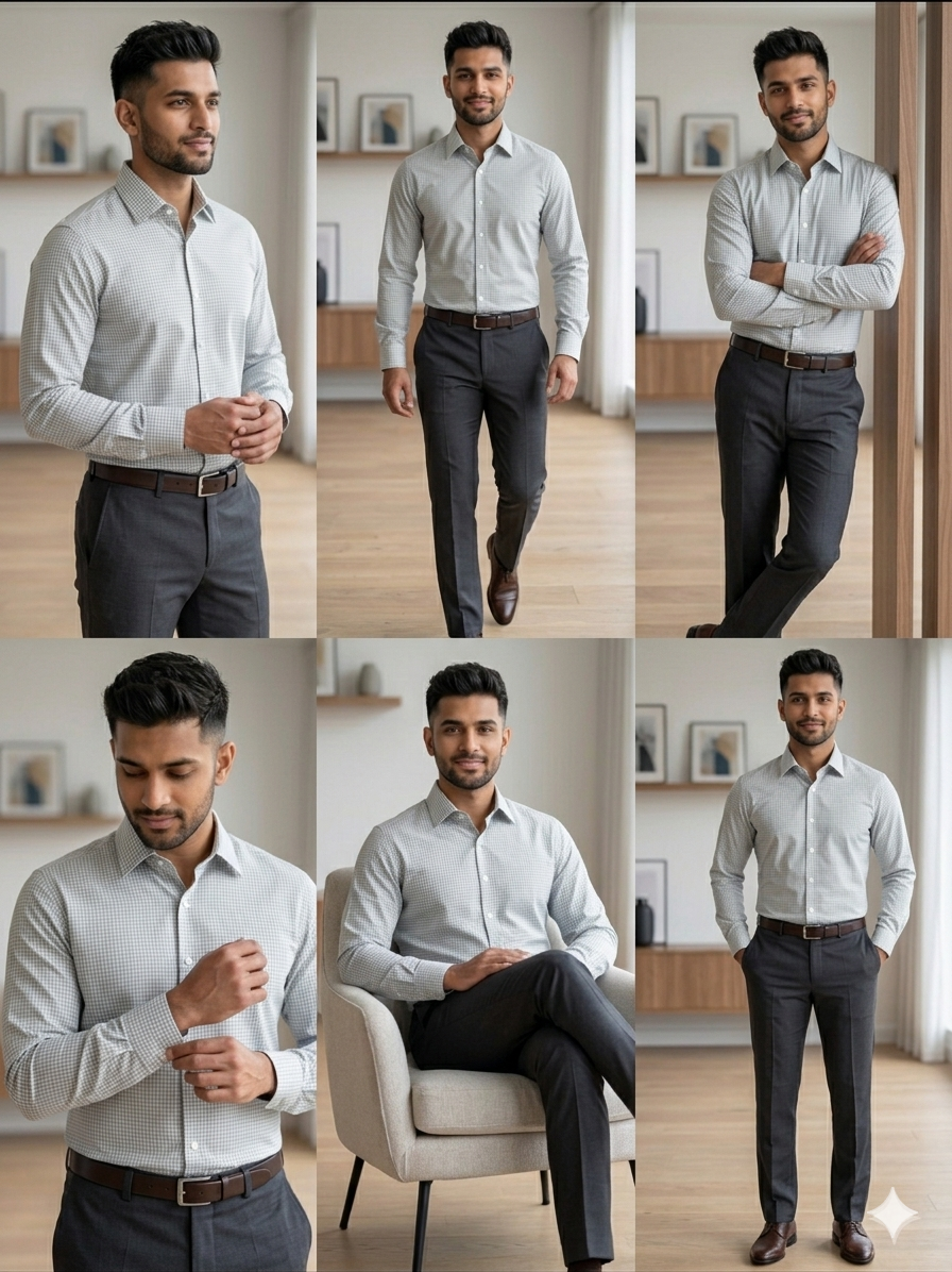 Pista - checkered cotton shirt