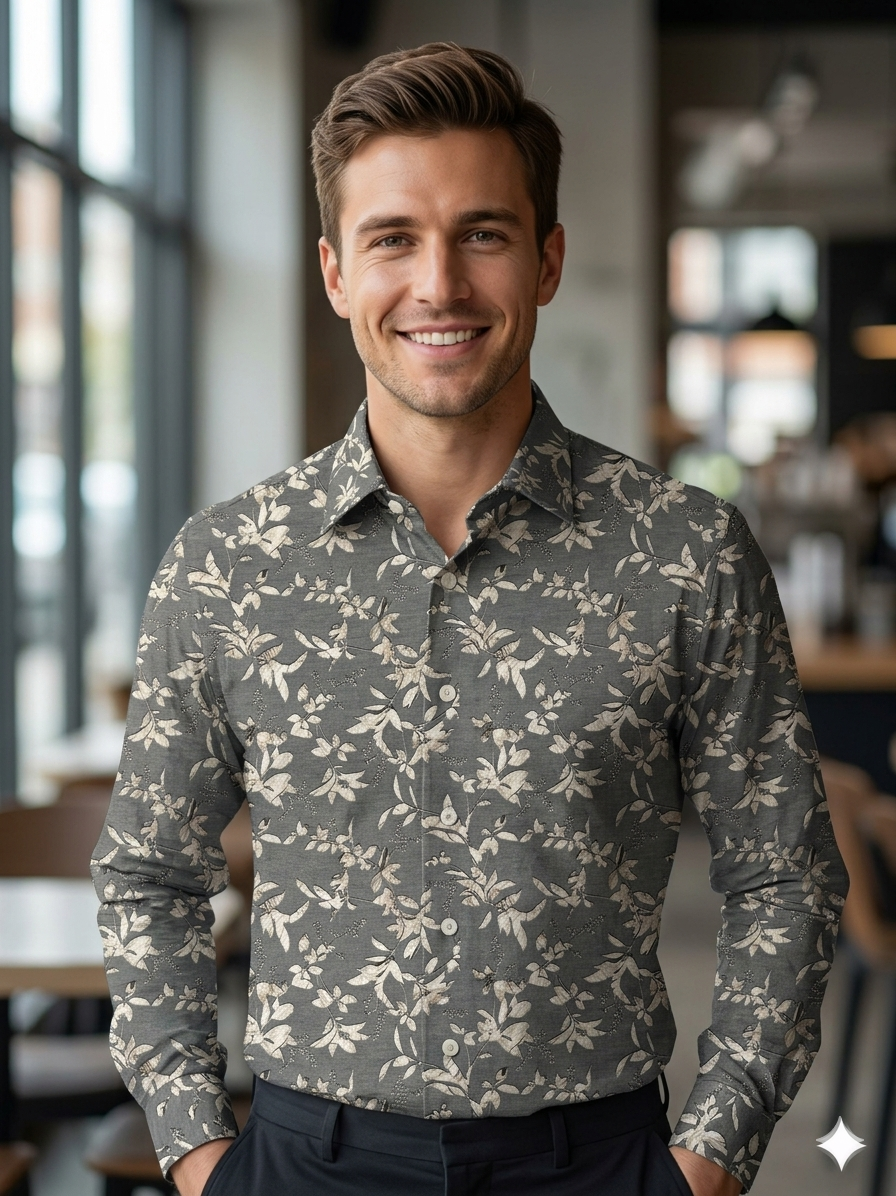 Printed cotton shirting