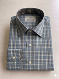Blue check cotton shirt