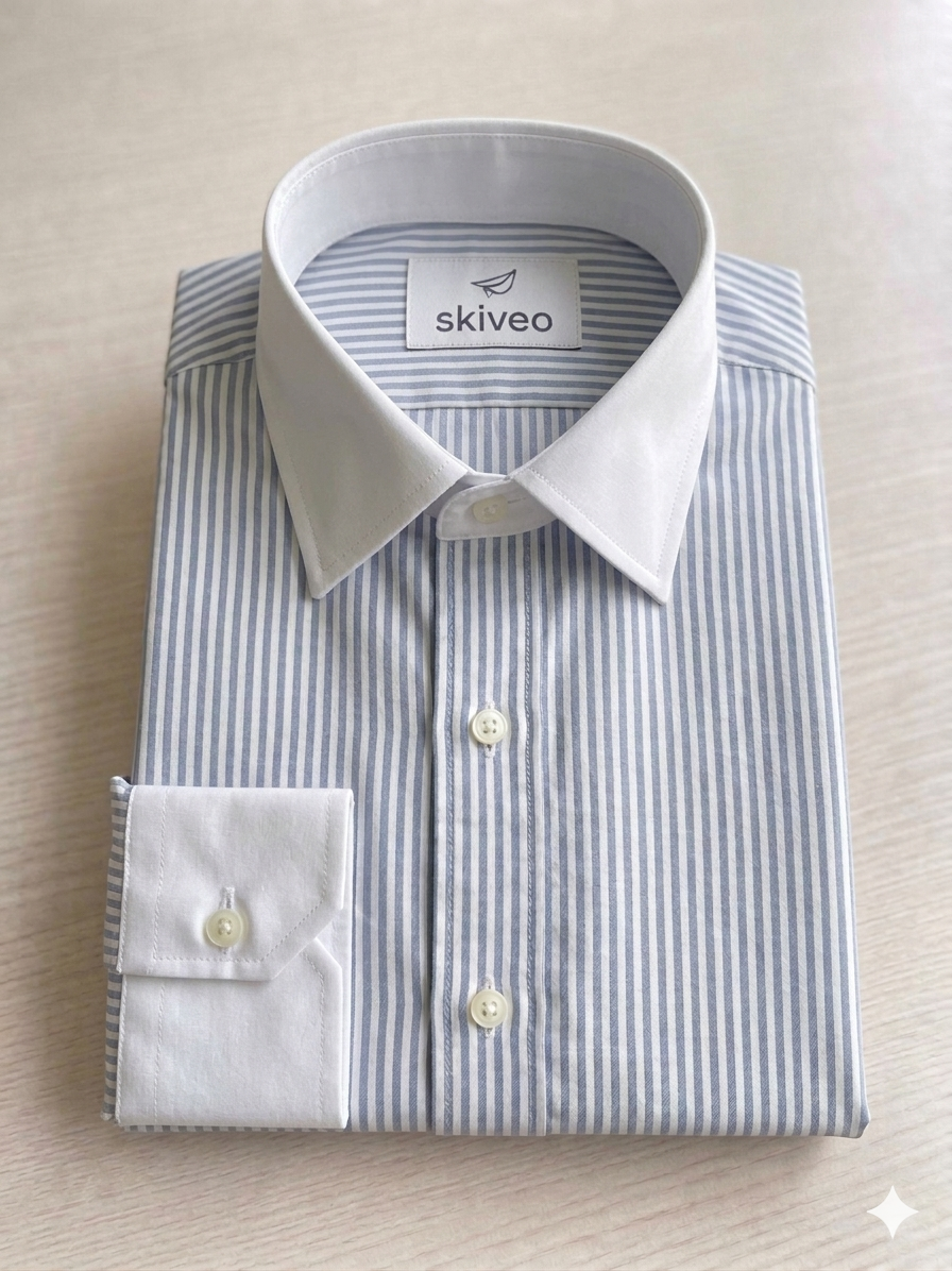 Sky stripes cotton shirt