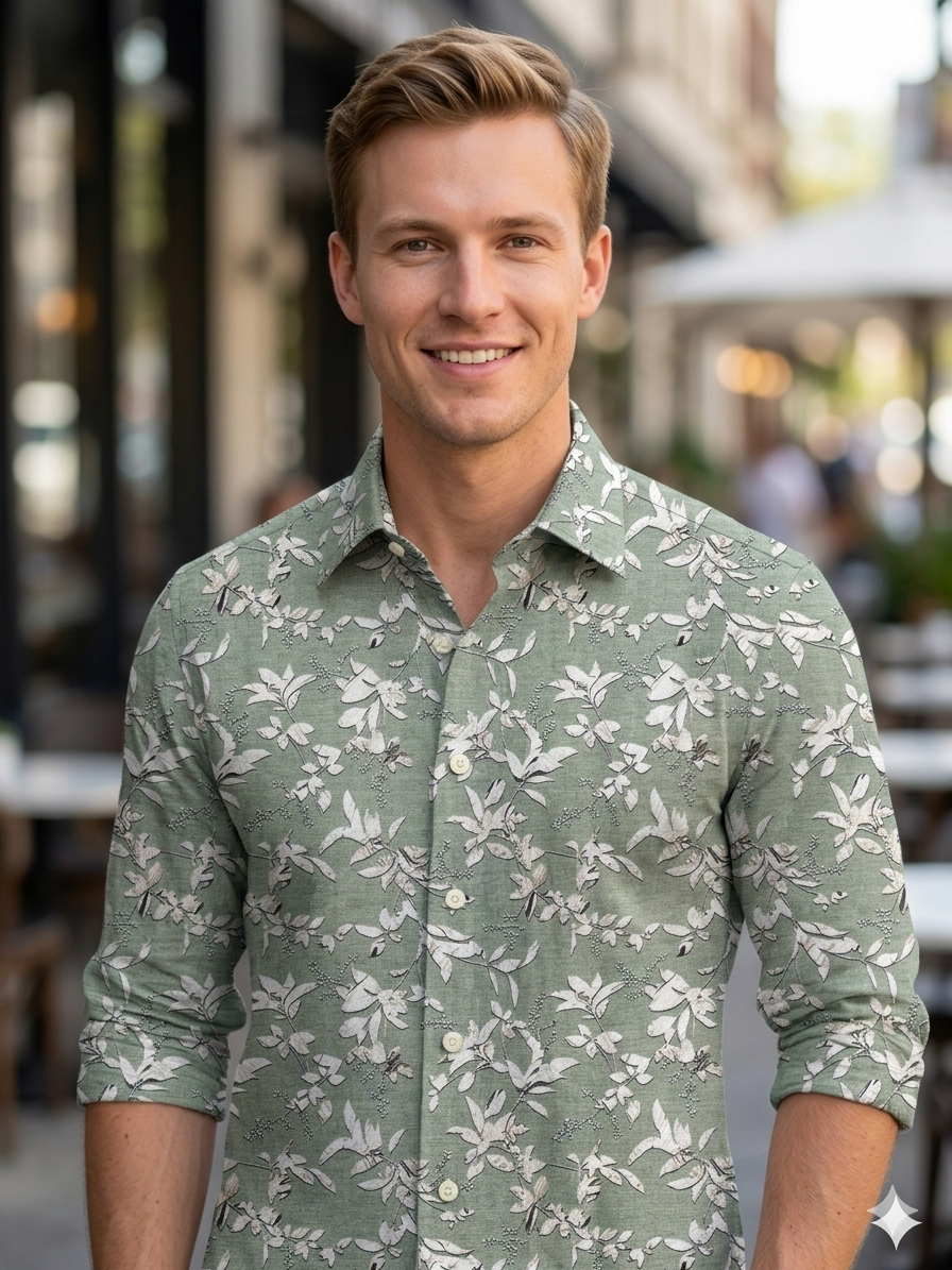 Printed cotton shirting
