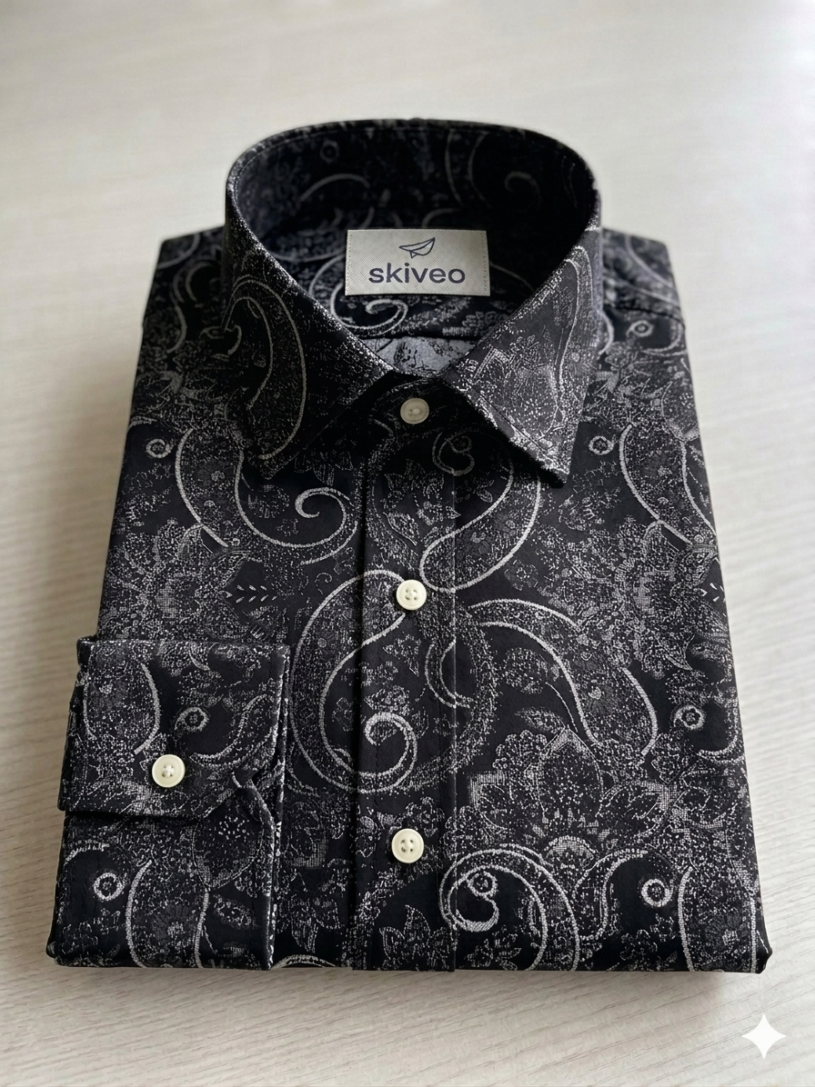 Printed black shirt
