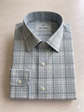 Sky - checkered cotton shirt